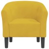 Chaise cabriolet jaune velours 