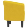 Chaise cabriolet jaune velours 