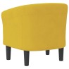 Chaise cabriolet jaune velours 
