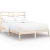 Cadre de lit sans matelas bois massif 135x190 cm 