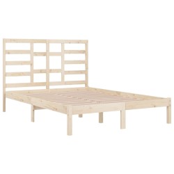 Cadre de lit sans matelas bois massif 135x190 cm 