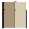 Auvent latéral rétractable taupe 220x500 cm 