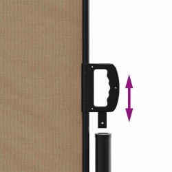 Auvent latéral rétractable taupe 220x500 cm 
