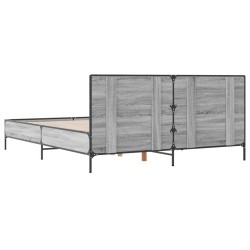 Cadre de lit sans matelas sonoma gris 120x200 cm 