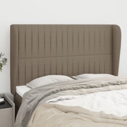 Tête de lit avec oreilles Taupe 147x23x118/128 cm Tissu 
