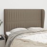 Tête de lit avec oreilles Taupe 147x23x118/128 cm Tissu 