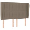 Tête de lit avec oreilles Taupe 147x23x118/128 cm Tissu 