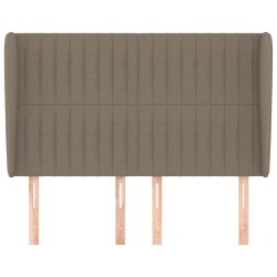 Tête de lit avec oreilles Taupe 147x23x118/128 cm Tissu 