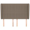 Tête de lit avec oreilles Taupe 147x23x118/128 cm Tissu 
