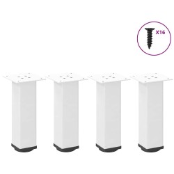Pieds de table basse 4 pièces Blanc 30-32 cm Acier 