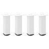 Pieds de table basse 4 pièces Blanc 30-32 cm Acier 