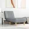 Chaise longue gris clair tissu 