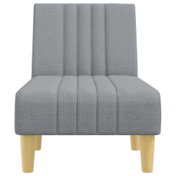 Chaise longue gris clair tissu 