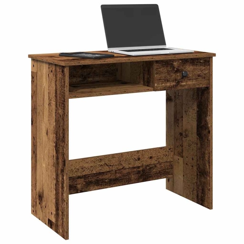 Bureau style vieux bois 80x40x75 cm bois d'ingénierie 