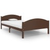 Cadre de lit sans matelas marron foncé pin massif 120x200 cm 