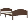 Cadre de lit sans matelas marron foncé pin massif 120x200 cm 
