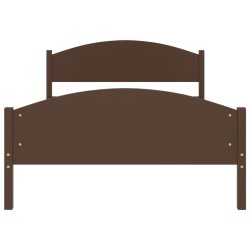 Cadre de lit sans matelas marron foncé pin massif 120x200 cm 