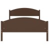 Cadre de lit sans matelas marron foncé pin massif 120x200 cm 