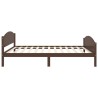 Cadre de lit sans matelas marron foncé pin massif 120x200 cm 