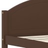 Cadre de lit sans matelas marron foncé pin massif 120x200 cm 