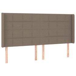 Tête de lit à LED Taupe 163x16x118/128 cm Tissu 