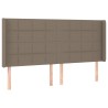 Tête de lit à LED Taupe 163x16x118/128 cm Tissu 
