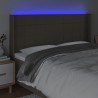 Tête de lit à LED Taupe 163x16x118/128 cm Tissu 