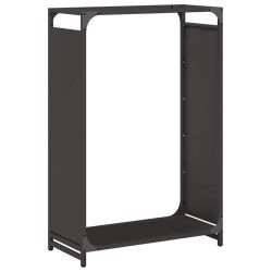 Portant de bois chauffage noir 60x28x90 cm acier laminé à froid 
