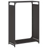 Portant de bois chauffage noir 60x28x90 cm acier laminé à froid 