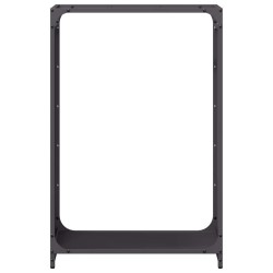 Portant de bois chauffage noir 60x28x90 cm acier laminé à froid 