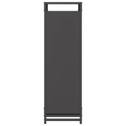 Portant de bois chauffage noir 60x28x90 cm acier laminé à froid 