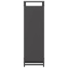 Portant de bois chauffage noir 60x28x90 cm acier laminé à froid 
