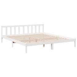 Cadre de lit extra long sans matelas 180x210 cm bois massif pin 