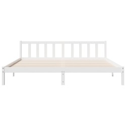 Cadre de lit extra long sans matelas 180x210 cm bois massif pin 
