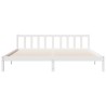Cadre de lit extra long sans matelas 180x210 cm bois massif pin 