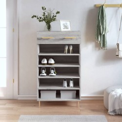 Armoire à chaussures sonoma gris 60x35x105 cm bois d'ingénierie 