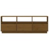 Meuble TV Marron miel 140x37x50 cm Bois de pin massif 