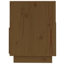 Meuble TV Marron miel 140x37x50 cm Bois de pin massif 