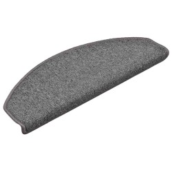 Tapis d'escalier 30 pcs gris foncé 65x24x4 cm 