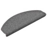 Tapis d'escalier 30 pcs gris foncé 65x24x4 cm 