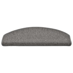 Tapis d'escalier 30 pcs gris foncé 65x24x4 cm 