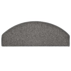 Tapis d'escalier 30 pcs gris foncé 65x24x4 cm 