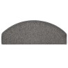 Tapis d'escalier 30 pcs gris foncé 65x24x4 cm 