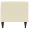 Fauteuil Chesterfield crème similicuir 