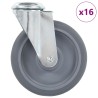 16 pcs Roulettes pivotantes à trou de boulon 125 mm 