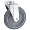16 pcs Roulettes pivotantes à trou de boulon 125 mm 