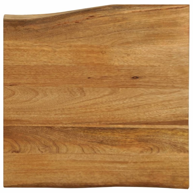 Dessus de table 60x60x2,5 cm bord vivant bois massif manguier 