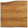 Dessus de table 60x60x2,5 cm bord vivant bois massif manguier 
