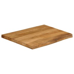 Dessus de table 60x60x2,5 cm bord vivant bois massif manguier 