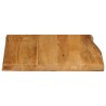 Dessus de table 60x60x2,5 cm bord vivant bois massif manguier 